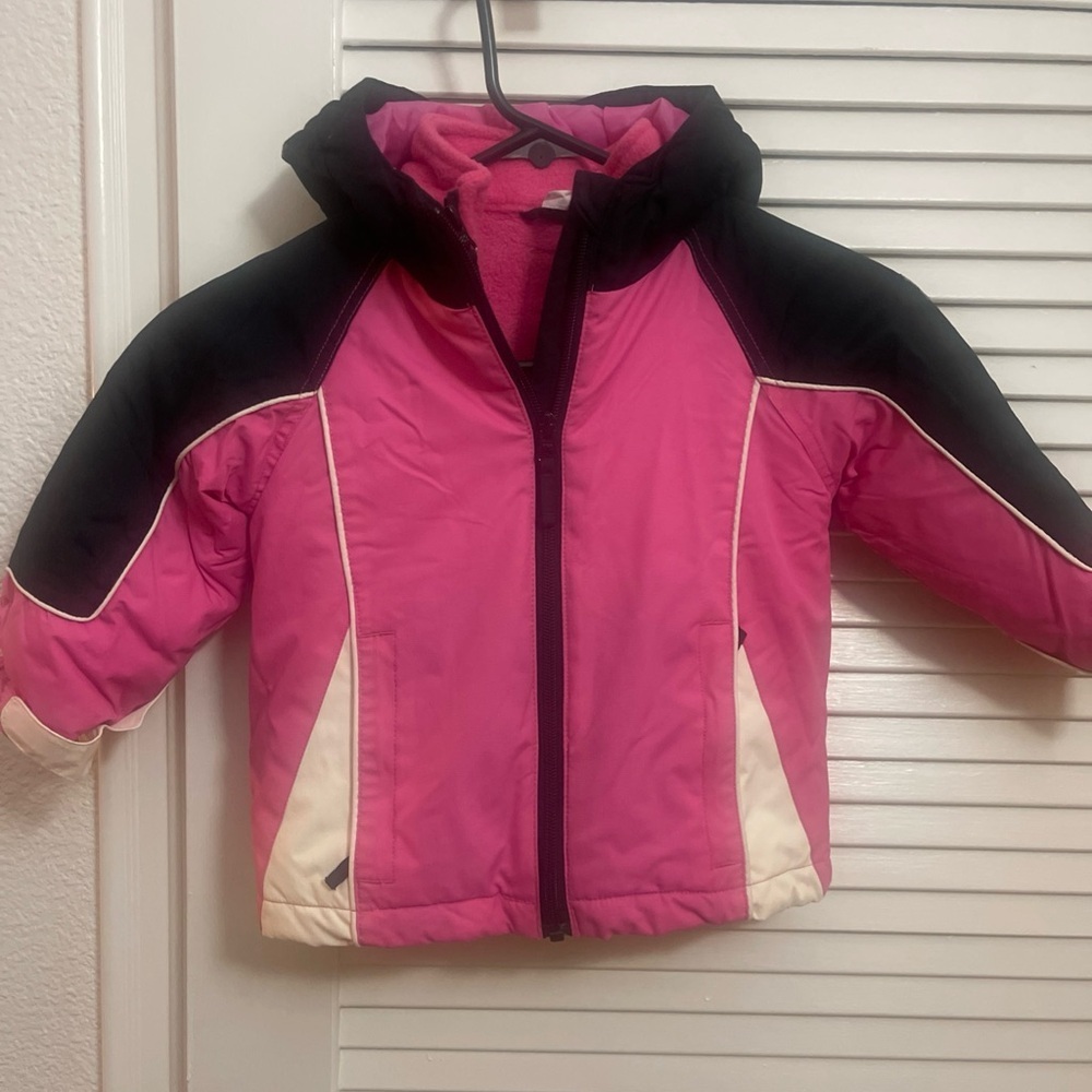 The Children's Place Pink and Cream winter snow  3 in 1 jacket